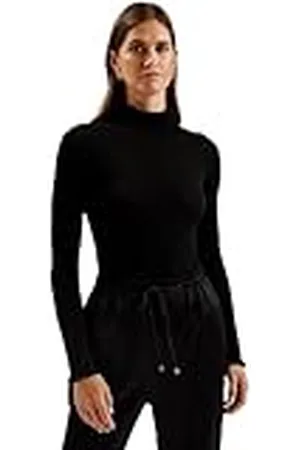 Ted Baker Kvinnors Wmk-janittt-Rib tratt hals volang tröja, , 36 SE