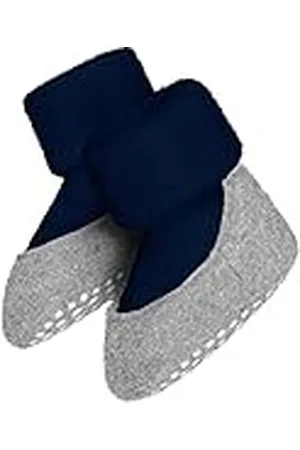 Falke Unisex baby baby Cosyshoe husstrumpor ny ull blå rosa många fler färger förstärkta stugstrumpor utan mönster andas enfärgad nopptryck halkfri på sulan 1 par
