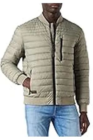Camel Active Herr quiltad bomberjacka av återvunnen polyester, Ljus kaki, 48