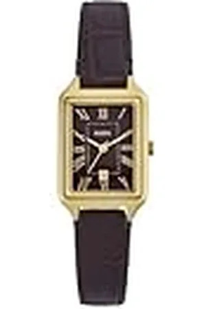 Fossil Dam analog kvartsur med läderarmband ES5367, BRUN, Rem