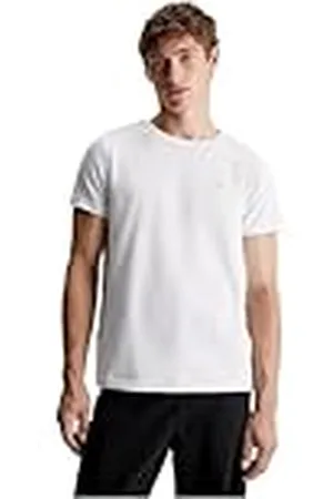 Calvin Klein Män stretch smal passform t-shirt andra stickade toppar, ljus vit, XS, , XS