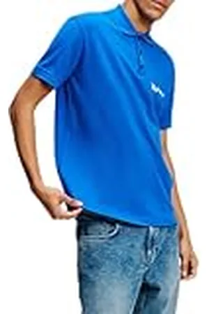 Karl Lagerfeld Regular Pique pikétröja, män, blå, polo, blå, S