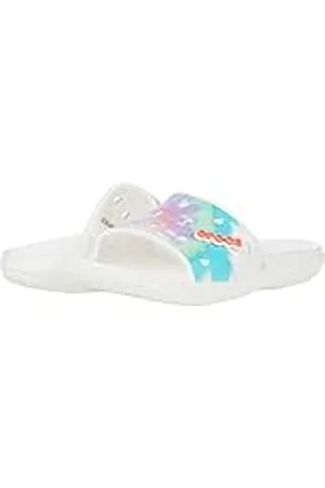 Crocs Unisex-vuxen klassisk grafisk glidsandal, Fresko/Multi, 43/46 EU