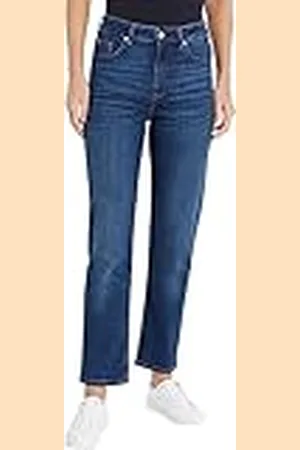 Tommy Hilfiger Klassiska raka Hw a denimbyxor för kvinnor, , 30W x 30L
