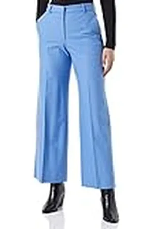SELECTED Dam SLFELIANA HW Wide Pant N NOOS, Ultramarine/detaljer: melerad, 34W x 32L