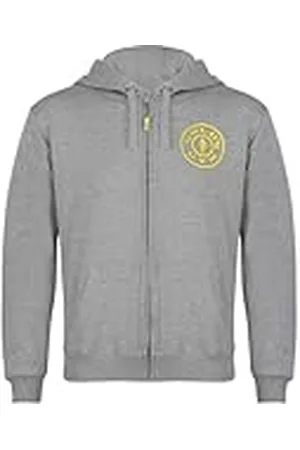 Golds gym GGSWT156 herrtröja med dragkedja med huva med huva, grå marl, 2XL, , XXL