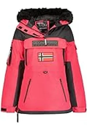 Geographical Norway Bruna dam parkas lång tjock varm dam höst vinter - tunn kappa med huva fuskpäls - vindjacka - elegant damjacka ( XL), , XL