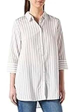 Comma, CI Kortärmad blus för kvinnor, 82j1 beige jacquard, 34