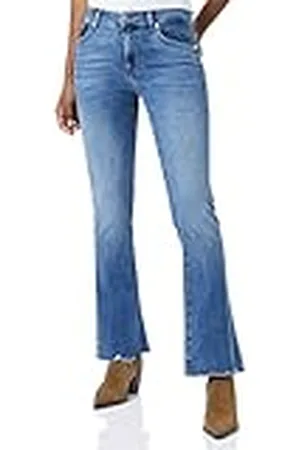 7 for all Mankind Kvinnors Bootcut TAILORLESS lyx vintage med Worn Out Home Pants, vanlig