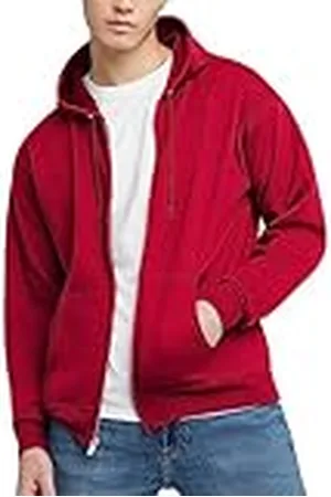 Hanes Huvtröja med dragkedja för män, EcoSmart fleece hel dragkedja huvtröja för män, tröja med huva, , 3XL