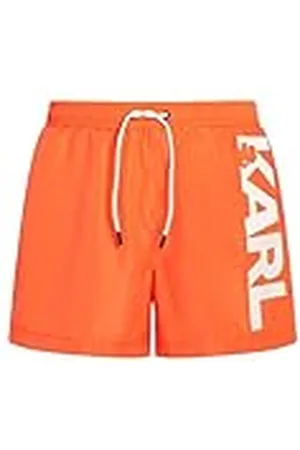 Karl Lagerfeld Karl Logo Short Boardshorts, Firecracker orange, XL, , XL