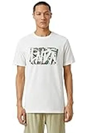 Koton Herr basic T-shirt kamouflage tryckt rund hals, , S
