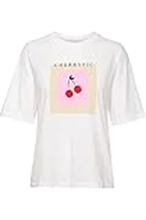 Kaffe Dam T-shirt kortärmad lös passform KAcherry T-shirt, , M