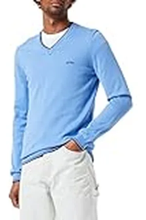 HUGO BOSS Herr Vitom_W22 Knitwear, klarblå, XXL