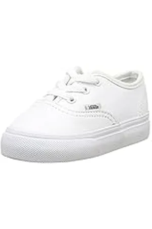 Vans Unisex Baby T autentisk läder löparskor, Vit - - 25 EU