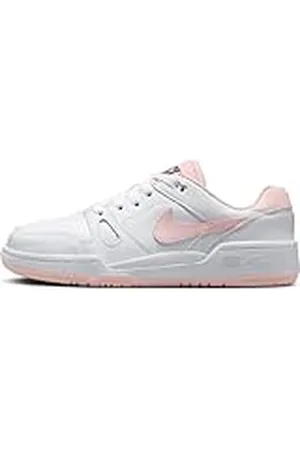Nike Full Force Low äldre barnsko, vit/eko rosa-ljus mangosvart, 38,5 EU, , 38.5 EU