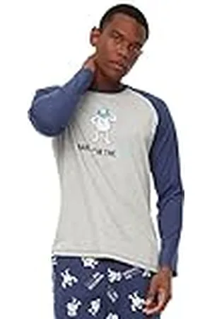 Trendyol Herr man enkel rörning detaljerad mitten stickad pyjamas set, , S, , S