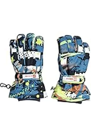 LEGO Wear Wear unisex bära unisex Tec skidhandske fingerhandske cool serie vattentät andas Lwadje 701 snöhandskar, , 110–116 EU, , 110/116 cm