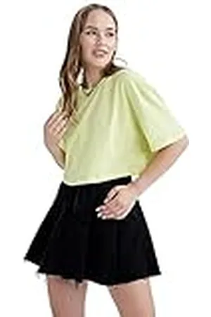 DeFacto Damer oversize crop tops – klassisk baströja för kvinnor – bekväm oversize skjorta för kvinnor, , L