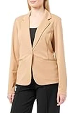 Ichi IHKATE BL dam blazer kort blazer, jacka med en knapp-kavaj med stretch och, , L