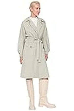 Trendyol Trench Coat – grå – dubbellasted, Ljus kaki, 34