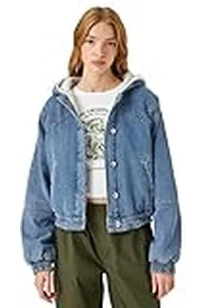 Koton Dam jeansjacka huva teddy detalj, , 42