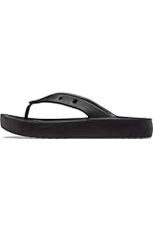 Crocs Kvinnors klassiska plattform flip flops, plattformssandaler, Svart, 34 EU