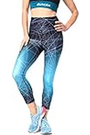 GIPARA FITNESS Gipara Emma Sportleggings för kvinnor med elastiskt midjeband | byxor för träning, yoga | magkontroll, fukthantering | marinblå och , , XS