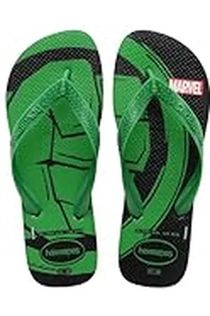 Havaianas Unisex topp Marvel Logomania Flip-Flop, Svart patria grön, 6.5/7 UK