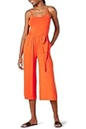 Amazon Damtröja cami beskurna breda ben jumpsuit, , X-Small