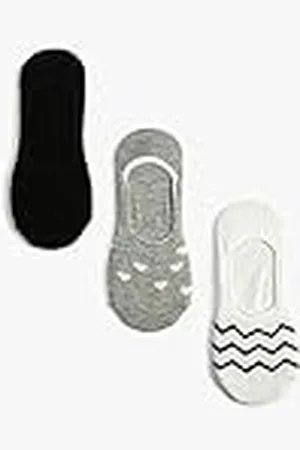 Koton Women Heart 3-pack osynliga strumpor set flerfärgad, , One Size