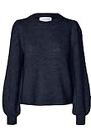 SELECTED SLFLULU LS stickad ribba O-hals NOOS, , XL