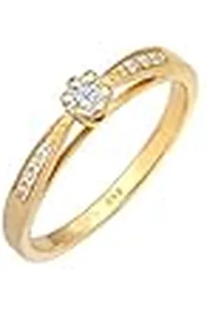 Elli DIAMORE Ring förlovning blomma diamant (0,16 ct.) i 585 gult e Gult , 54, colore: , cod. 0612441813_54