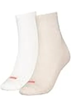 PUMA Women Heart Logo Crew Socks 2-pack, Havregryn/vit/persika, 39-42 EU