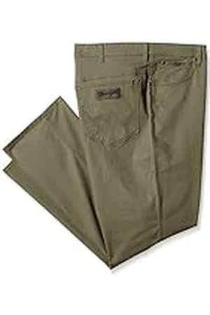 Wrangler Mäns Texas stretch dammiga olivbyxor