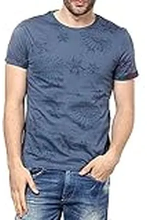 JACK & JONES Jack and Jones mäns blomma rund hals blommig kortärmad t-shirt, , L