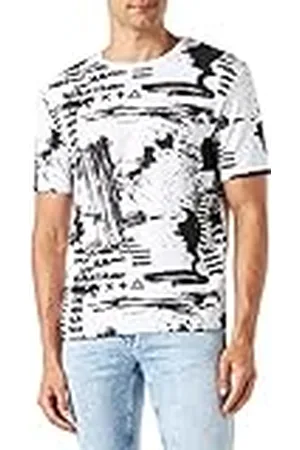 Koton Herr psykedeliskt tryckt T-shirt crew neck kortärmad, , S