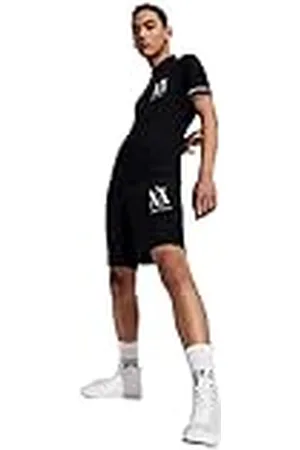 Armani Exchange Herr broderad främre logotyp, justerbar dragsko casual shorts, , M