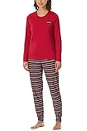 Schiesser Dampyjamas lång med manschetter bomull nattkläder pyjamas-set, , 44