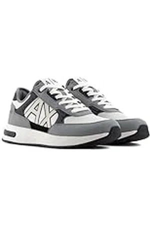Armani Exchange Male Dusseldorf Embossed geometriska motiv, spets-up sneakers, flerfärgad, 41, , 41 EU