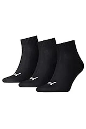 PUMA Unisex kvartsstrumpa (3-pack), svart, 43-46 EU