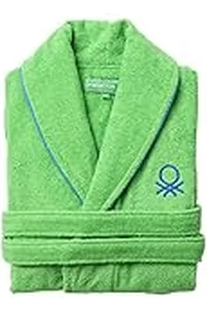 Benetton Bademantel, L/XL, 360 g, 100% bomull, grön, , L