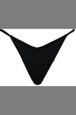 PUMA Dam ribbad stringbikini underdel, svart kombination, XL, , XL