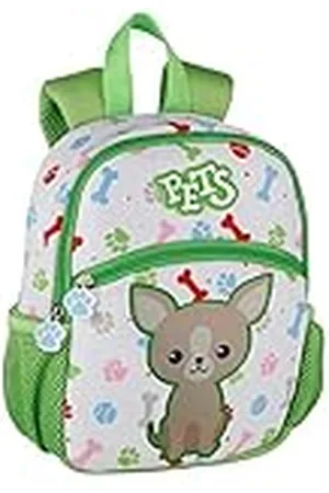 Toy Bags Pets Ryggsäck för barn - Chihuahua-design - huvudfack och sidofickor på framsidan och i sidorna - perfekt för förskolan - neoprenväv - vadderad rygg och handtag - 29 x 9 x 21 cm