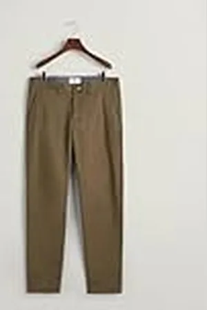 GANT Herr avsmalnande twill chinos klänningsbyxor, , 30 W/32 L, , 30W / 32L