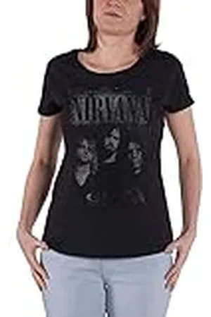 Nirvana Faded Faces dam t-shirt svart, normal, , M
