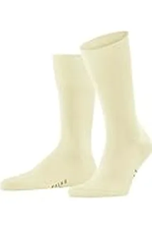 Falke Kort ärm, Tiago bomull, män, svart, vit, många andra färger, förstärkta herrstrumpor utan mönster, ventilerande, tunna och enfärgade i kvartslängd, 1 par, Beige (Tender Yel 1110) ny –