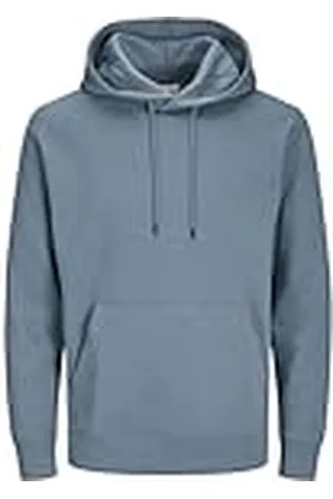 JACK & JONES Huvtröja för män, enfärgad huvtröja, , XS