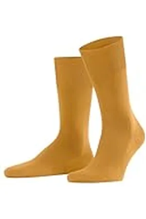 Falke Herrstrumpor ClimaWool M SO Lyocell ull enfärgad 1 par, gul (Amber 1851), 39–40, , 39-40 EU