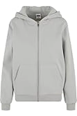 Urban classics Huvtröja för kvinnor, kvinnor, fluffig huvtröja med dragkedja för kvinnor, lös passform, , XXL